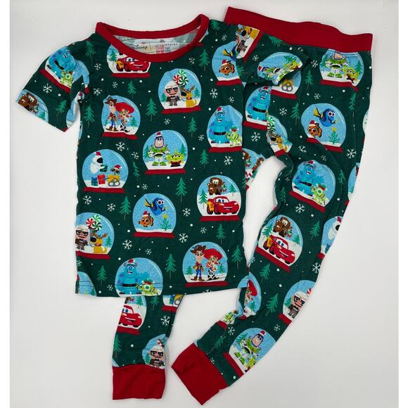 Little Sleepies Disney Christmas 2 Piece Short Sleeve Bamboo Pajamas 3T - Picture 1 of 4